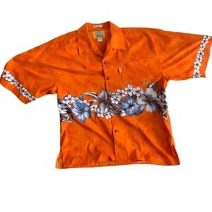 Pre Owned Men's Coconut Pier by Top Image USA Short Sleeve Button Up Sz XL